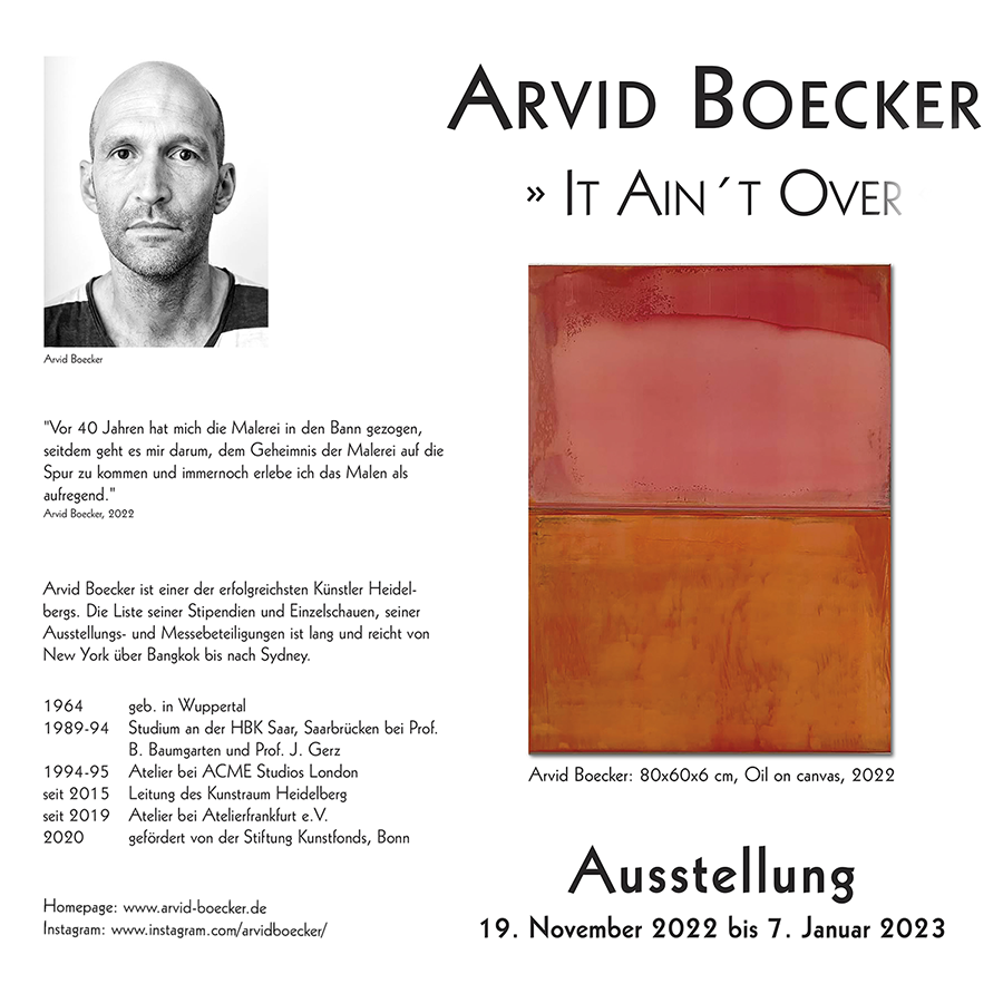 zur Ausstellung It ain't over 